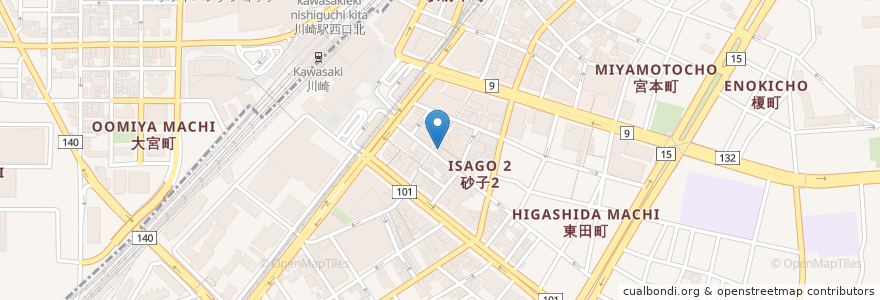 Mapa de ubicacion de OSドラッグ en Japón, Prefectura De Kanagawa, Kawasaki.