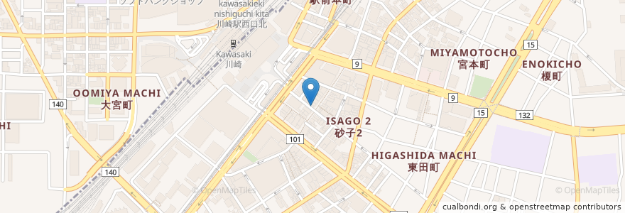 Mapa de ubicacion de ドトールコーヒーショップ en Japão, 神奈川県, 川崎市.