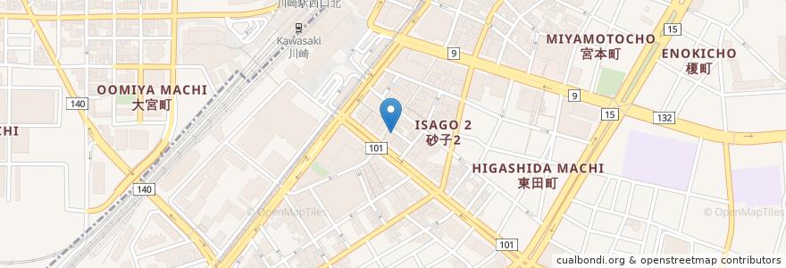 Mapa de ubicacion de マツモトキヨシ en 日本, 神奈川県, 川崎市, 川崎区.