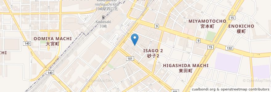 Mapa de ubicacion de ルノアール en اليابان, كاناغاوا, 川崎市.