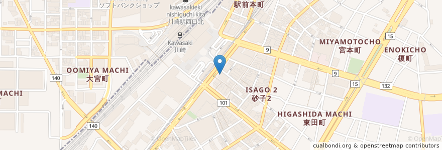 Mapa de ubicacion de HUB en Japon, Préfecture De Kanagawa, Kawasaki.