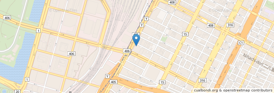 Mapa de ubicacion de 常陽銀行 en Jepun, 東京都, 中央区.