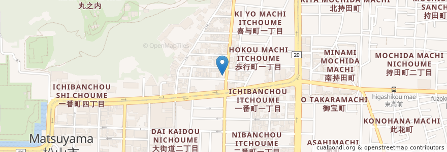 Mapa de ubicacion de 大野歯科眼科 en 日本, 愛媛県, 松山市.