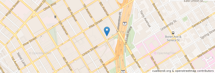 Mapa de ubicacion de ACT Theatre en Stati Uniti D'America, Washington, King County, Seattle.