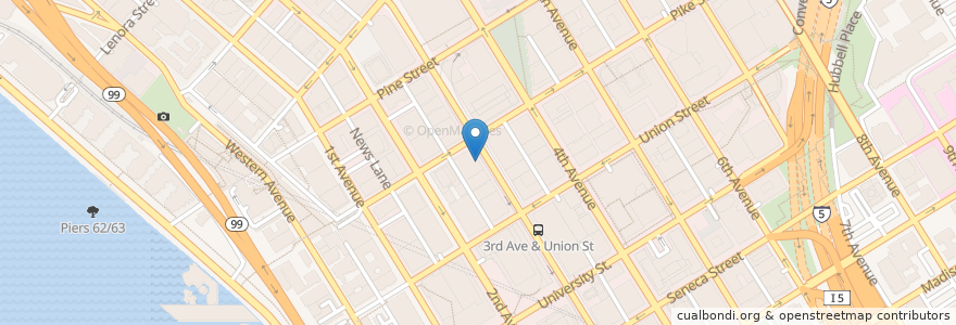 Mapa de ubicacion de Gyro Stop en Estados Unidos Da América, Washington, King County, Seattle.