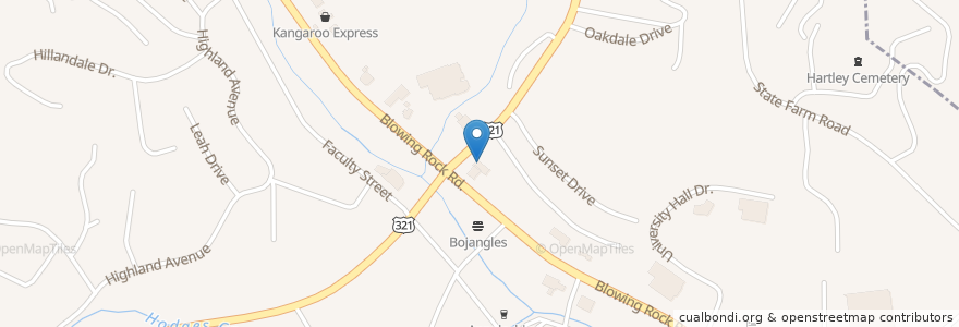 Mapa de ubicacion de Subway en Amerika Birleşik Devletleri, Kuzey Karolina, Watauga County, Boone.