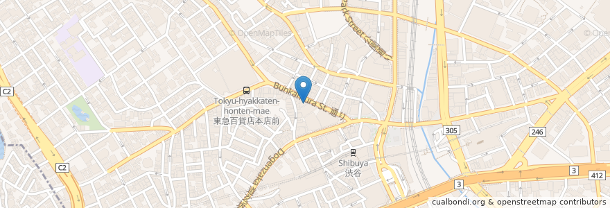 Mapa de ubicacion de 伊波歯科 en Japonya, 東京都, 渋谷区.