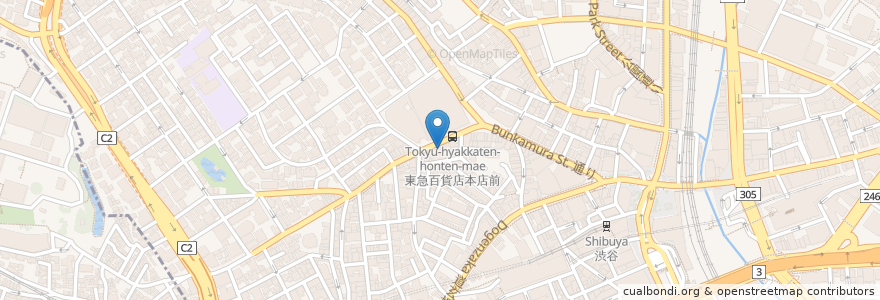 Mapa de ubicacion de Tucano トゥッカーノ en اليابان, 東京都, 渋谷区.