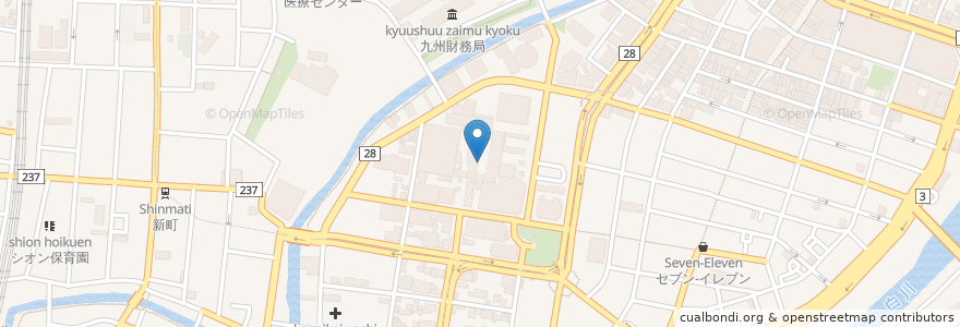 Mapa de ubicacion de 熊本桜町バスターミナル en Japão, 熊本県, 熊本市, 中央区.