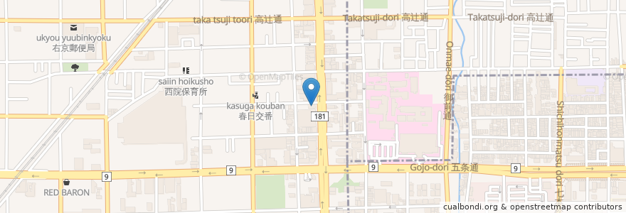 Mapa de ubicacion de やる気 en ژاپن, 京都府, 京都市.
