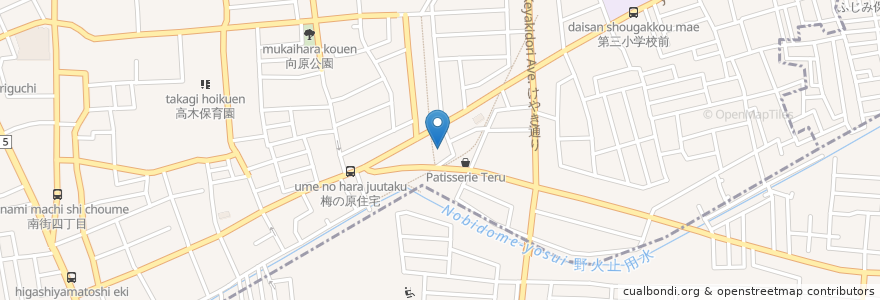 Mapa de ubicacion de スギ薬局 en Japão, Tóquio, 東大和市.