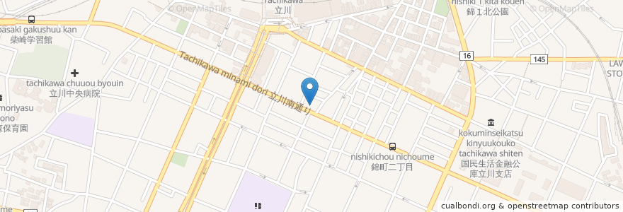 Mapa de ubicacion de ひろた歯科 en اليابان, 東京都, 立川市.
