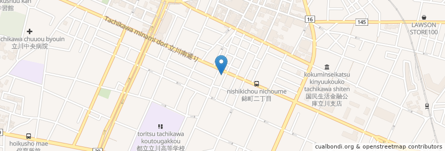Mapa de ubicacion de 三井のリパーク en Japão, Tóquio, 立川市.