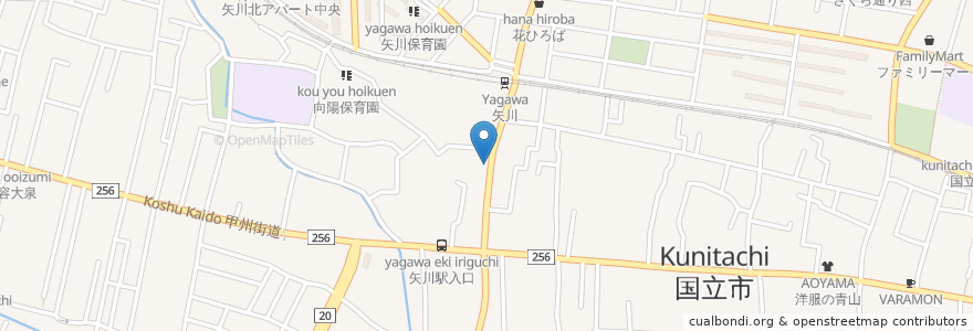 Mapa de ubicacion de ジャヤピサヤ en 日本, 東京都, 国立市.