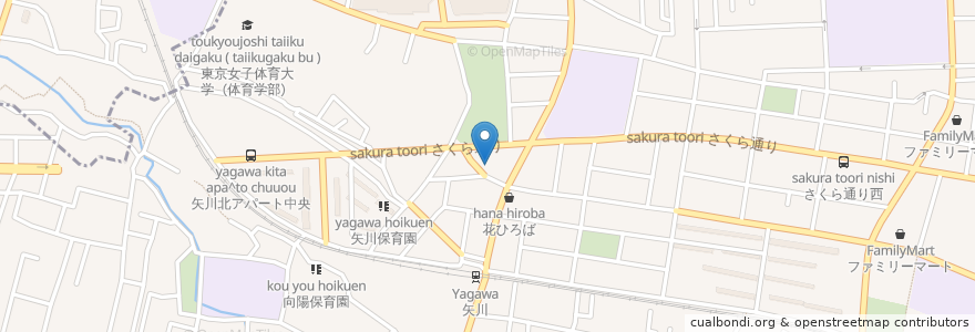 Mapa de ubicacion de タイムズ en 日本, 東京都, 国立市.