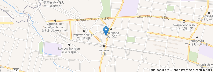 Mapa de ubicacion de バーミヤン en 日本, 東京都, 国立市.