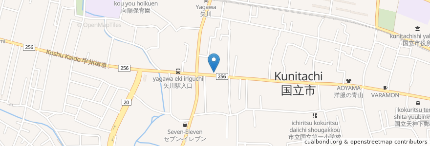 Mapa de ubicacion de くにたち動物病院 en 日本, 东京都/東京都, 国立市.