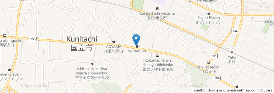 Mapa de ubicacion de VARAMON en 日本, 東京都, 国立市.