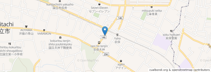 Mapa de ubicacion de 大黒屋 en 일본, 도쿄도, 国立市.