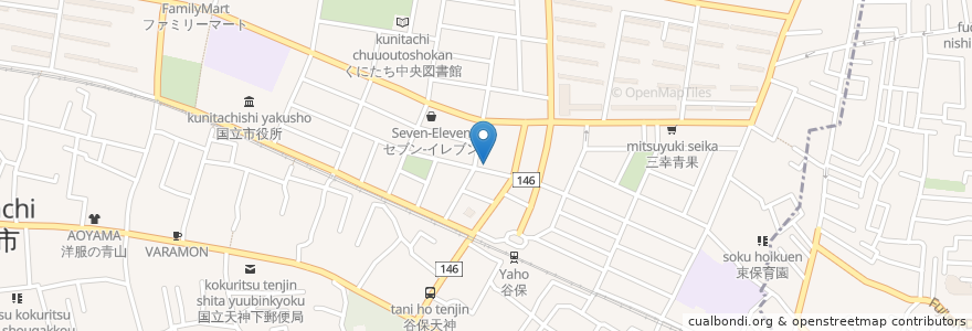 Mapa de ubicacion de 飯田歯科医院 en Japón, Tokio, Kunitachi.