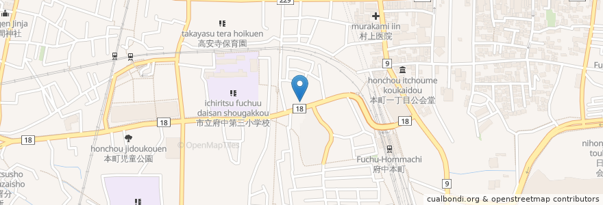 Mapa de ubicacion de マイスクールena en Япония, Токио, Футю.