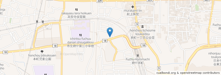 Mapa de ubicacion de ITTO個別指導学習塾 en Japonya, 東京都, 府中市.