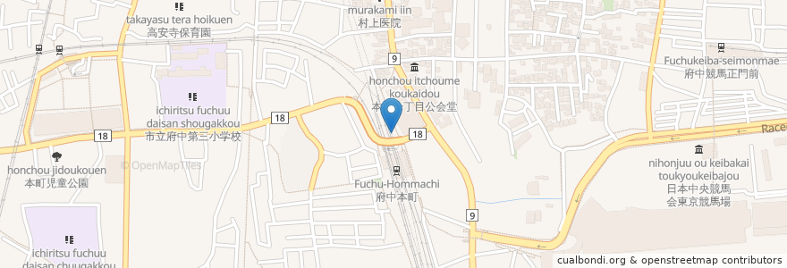 Mapa de ubicacion de ドトールコーヒーショップ en Jepun, 東京都, 府中市.
