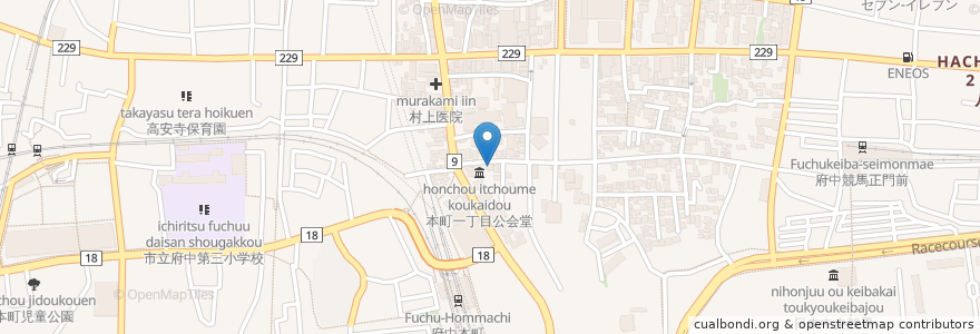 Mapa de ubicacion de n&n en Япония, Токио, Футю.