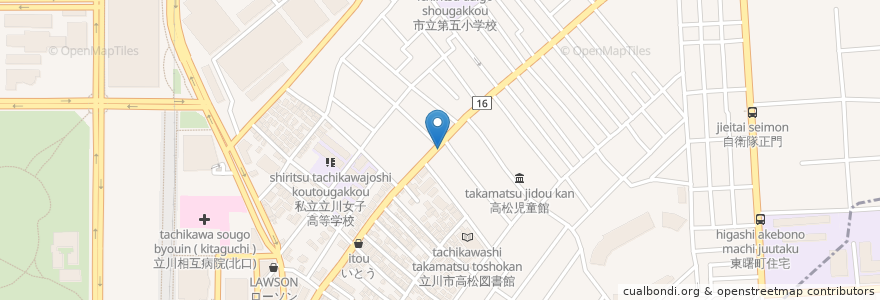 Mapa de ubicacion de 三井のリパーク en Japan, 東京都, 立川市.