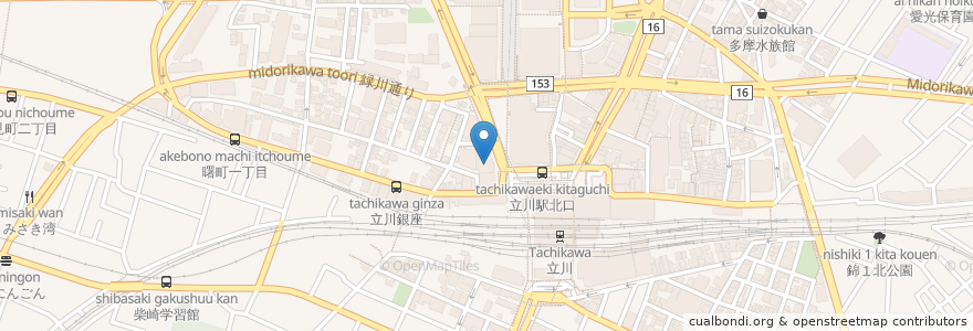 Mapa de ubicacion de 月の雫 en Japan, Tokio, 立川市.