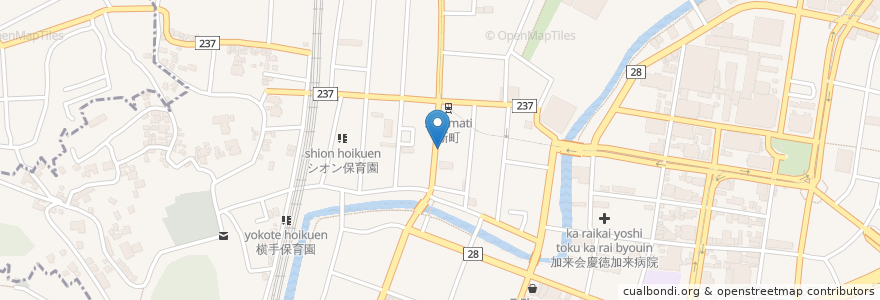 Mapa de ubicacion de コインパーキング en 일본, 구마모토현, 구마모토시, 中央区.