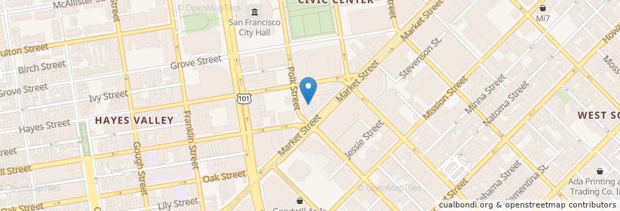 Mapa de ubicacion de Anderson Bakery en 미국, 캘리포니아주, 샌프란시스코, 샌프란시스코.