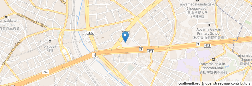 Mapa de ubicacion de 珈琲館 en Japón, Tokio, Shibuya.