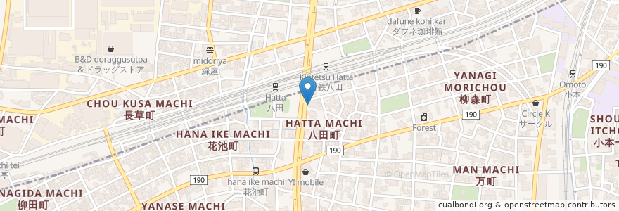 Mapa de ubicacion de や台ずし en Japonya, 愛知県, 名古屋市, 中川区.