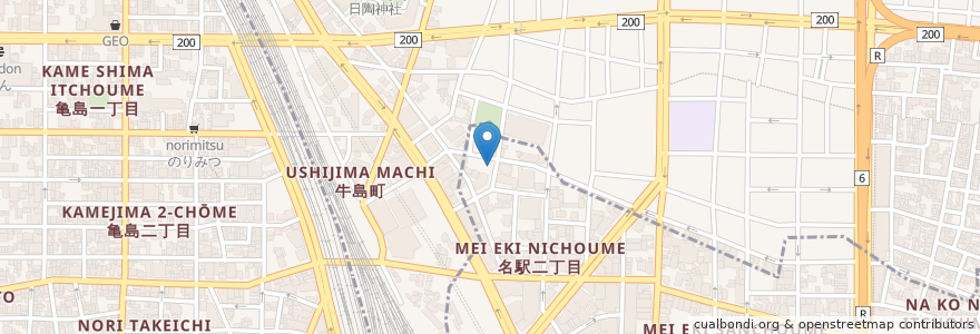 Mapa de ubicacion de タイムズ en اليابان, 愛知県, 名古屋市, 中村区.