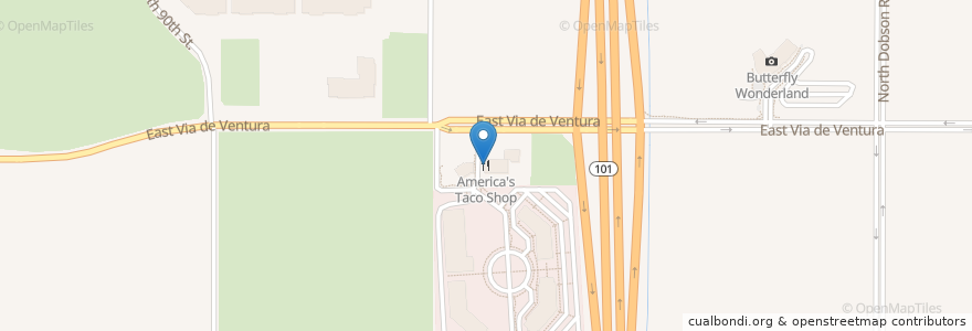 Mapa de ubicacion de America's Taco Shop en Verenigde Staten, Arizona, Maricopa County.