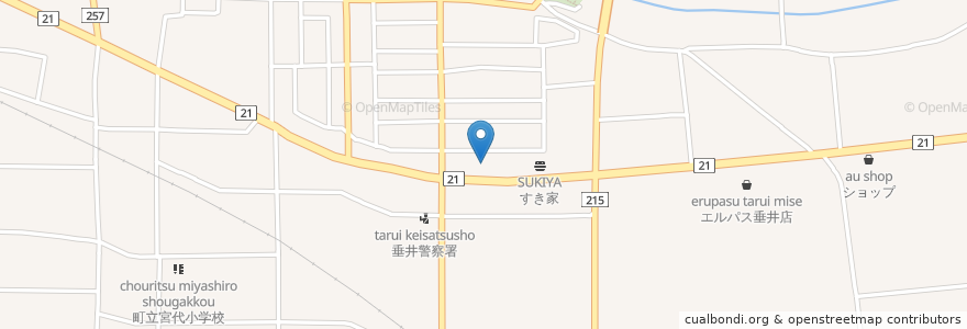 Mapa de ubicacion de Esso en Japão, 岐阜県, 不破郡, 垂井町.