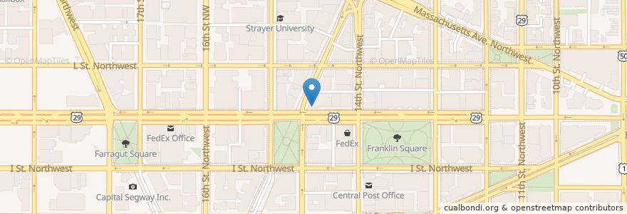 Mapa de ubicacion de Corner Bakery Cafe en ایالات متحده آمریکا, واشینگتن، دی.سی., واشنگتن.