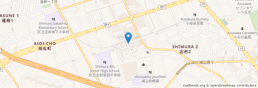 Mapa de ubicacion de 三丁目 en ژاپن, 東京都, 板橋区.