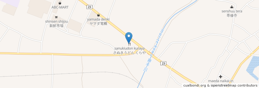 Mapa de ubicacion de さぬきうどん くらや en ژاپن, 大分県, 中津市.