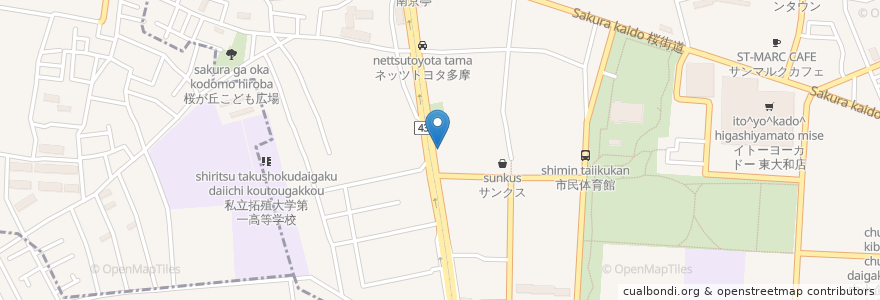 Mapa de ubicacion de ことり歯科クリニック en ژاپن, 東京都.