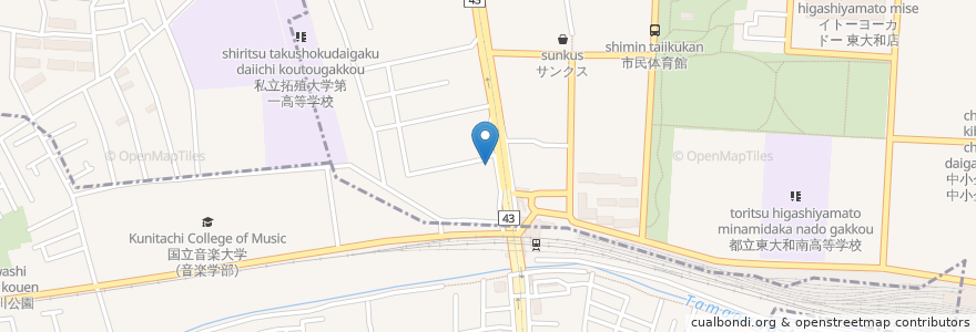 Mapa de ubicacion de ヤマハ音楽教室 en Jepun, 東京都.