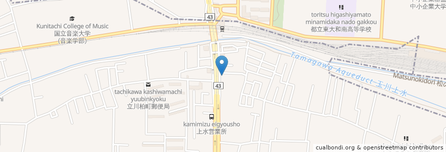 Mapa de ubicacion de 青梅信用金庫 en Япония, Токио, Татикава.