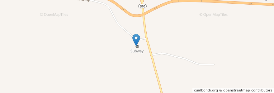 Mapa de ubicacion de Subway en 미국, 오하이오 주, Licking County, Etna Township.