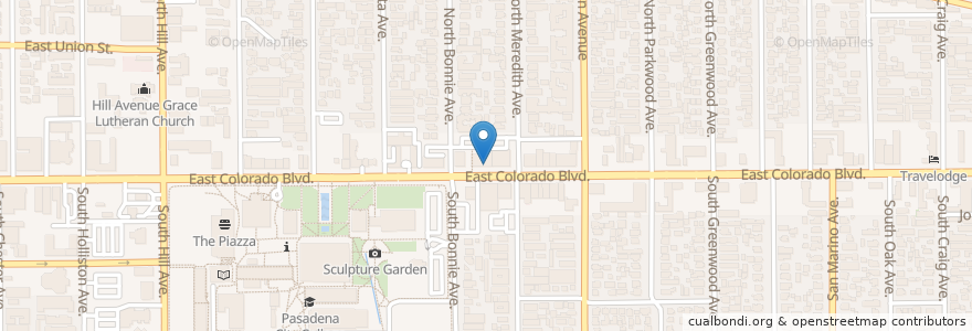 Mapa de ubicacion de Novel Cafe en アメリカ合衆国, カリフォルニア州, Los Angeles County, Pasadena.