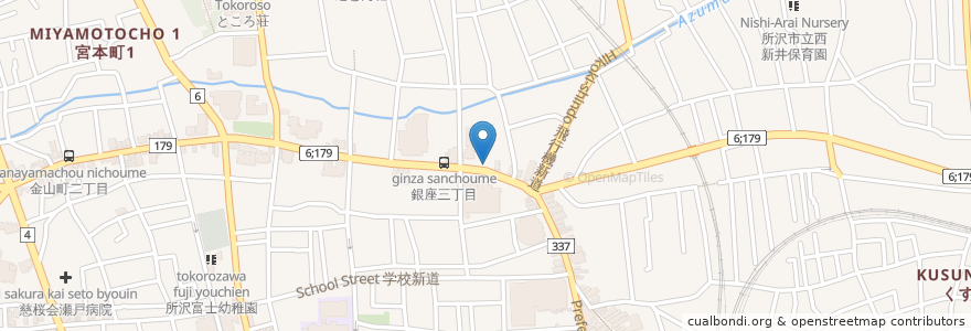 Mapa de ubicacion de むさしや en Япония, Сайтама, Токородзава.