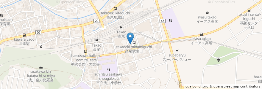 Mapa de ubicacion de モスバーガー en اليابان, 東京都, 八王子市.