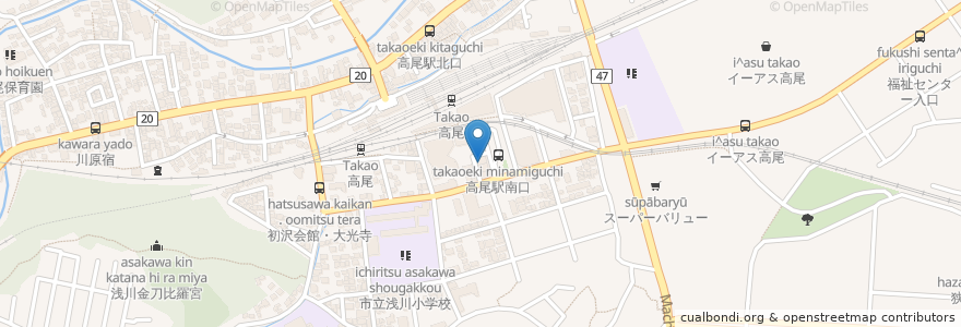 Mapa de ubicacion de 千年の宴 en Giappone, Tokyo, 八王子市.