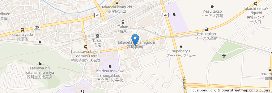 Mapa de ubicacion de タイムズ en Japon, Tokyo, 八王子市.