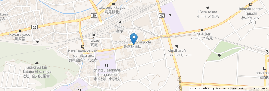 Mapa de ubicacion de タイムズ en Japón, Tokio, Hachioji.